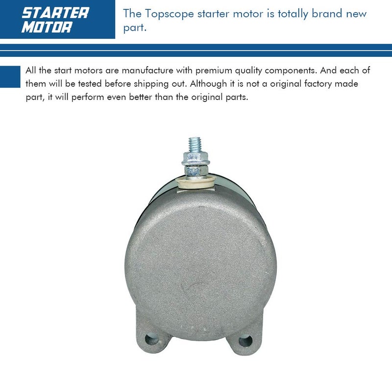 TOPSCOPE Starter Motor for 2000-2006 Honda 350 Four Trax FourTrax Rancher TRX350FE TRX350FM TRX350TE TRX350TM with Replace OE # 410-54038 18607 HA-116 495753 2-2764-MT 31200-HN5-671 - Image 4